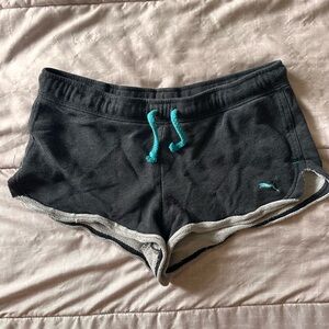 Puma Women's Grey and Blue Shorts